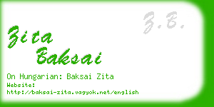 zita baksai business card